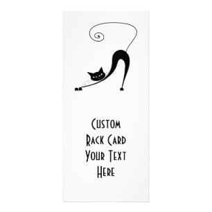 Black Whimsy Kitty 2 Rack Card