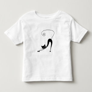 Black Whimsy Kitty 2 Toddler T-Shirt