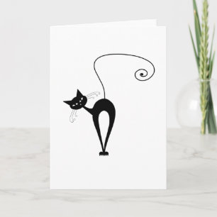 Black Whimsy Kitty 3 Card