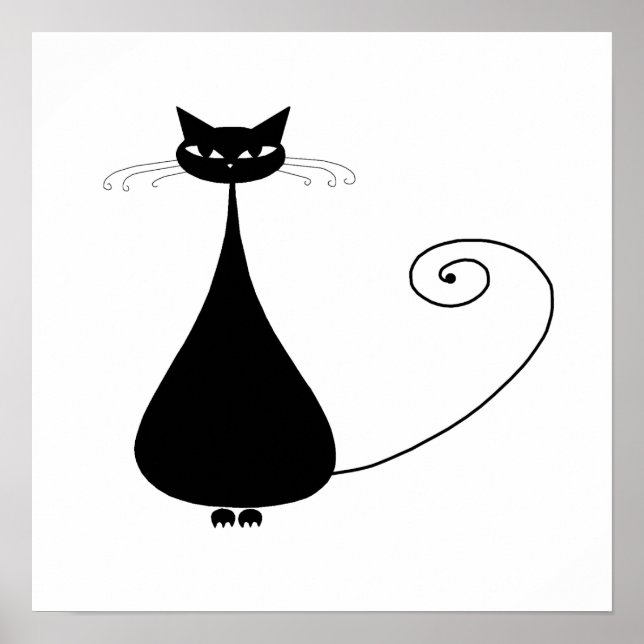 Black Whimsy Kitty 4 Poster (Front)