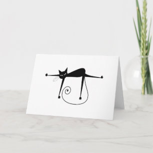 Black Whimsy Kitty 8 Card