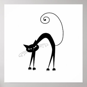 Black Whimsy Kitty 9 Poster