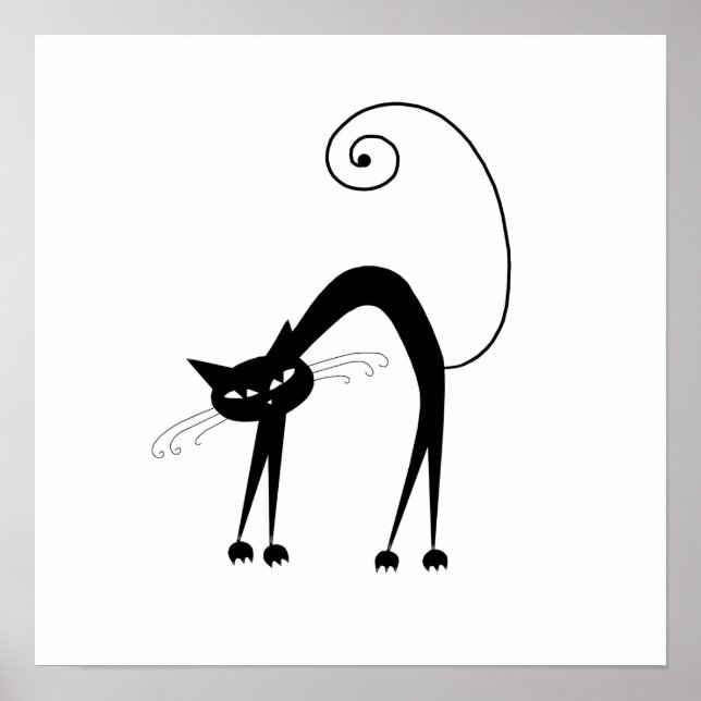 Black Whimsy Kitty 9 Poster (Front)