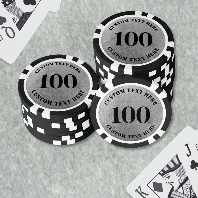 Black White 100 Numbered Poker Chips (Black White 100 Numbered Poker Chips)