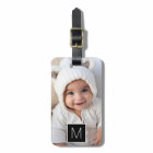 Black & White 1 Photo Collage Custom Monogram