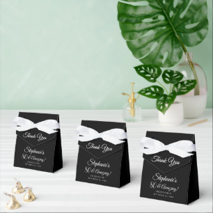Black & White 80 and Amazing Birthday Party Favour Box