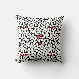 Black white abstract cushion