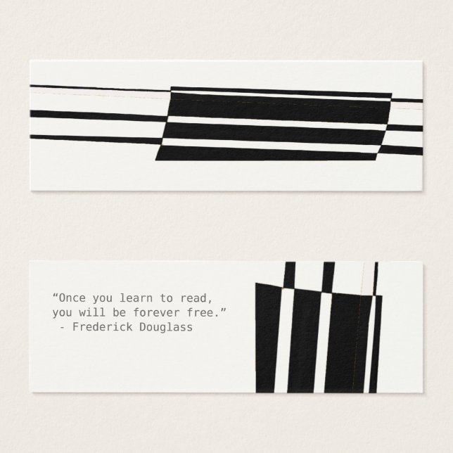 Black & White Abstract Expressionism   Quotation (Front & Back)