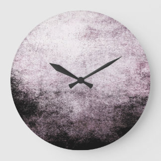 Black White Abstract Grunge Vintage Wall Clock