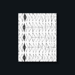 Black White Abstract Lines Shapes Artsy Pattern Canvas Print<br><div class="desc">A modern minimalist abstract design of lines forming organic triangle shapes in black and white.</div>