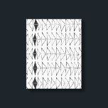 Black White Abstract Lines Shapes Artsy Pattern Canvas Print<br><div class="desc">A modern minimalist abstract design of lines forming organic triangle shapes in black and white.</div>