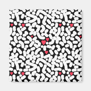 Black white abstract magnet
