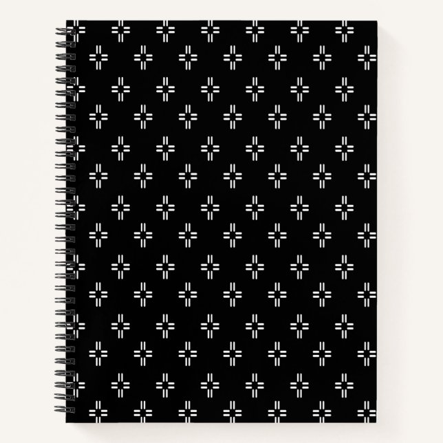 Black & White Abstract Notebook (Front)