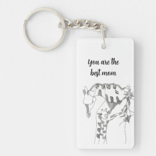 Black & white abstract stick  tapestries wood wall key ring