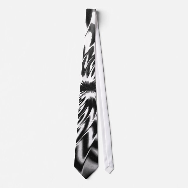 black & white abstract tie (Front)