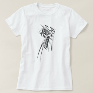 Black & White Abstract Tribal Tattoo Art T-Shirt