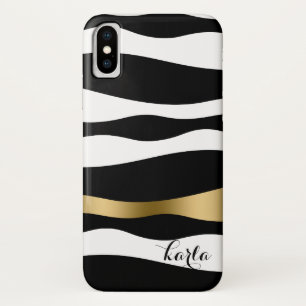 Black & White Abstract Zebra Stripes Case-Mate iPhone Case
