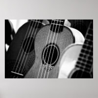Black White Acoustic Classical Spanish Guitar