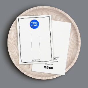 Black White Add Logo  Hair Clip Accessory Display