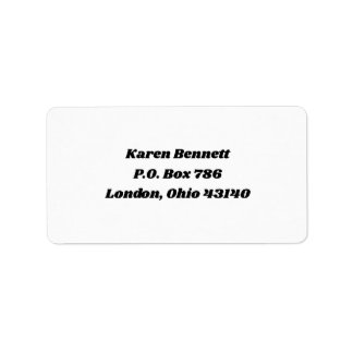 Black & White Address Labels