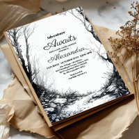 Black White Adventure Mountain Baby Shower