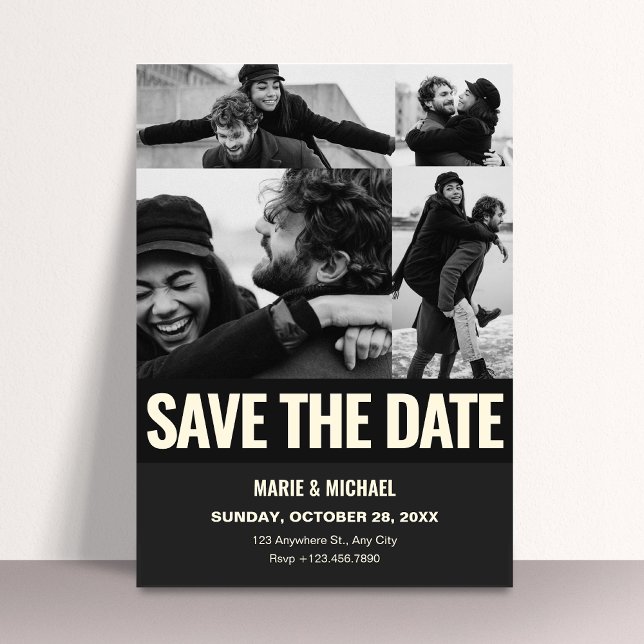 Black white Aesthetic movie scene wedding romance  Save The Date (Creator Uploaded)