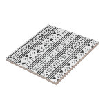 Black | White African MudCloth Inspired Scaleable Tile<br><div class="desc">Beautiful black and white African Mudprint inspired cloth print tile. Hit the customisation button to control the pattern size to suit your needs.</div>