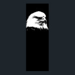 Black White American Bald Eagle Pop Art Poster<br><div class="desc">Freedom & Courage Motivational  Eagles Images - Black & White Face of Bald Egle. Fearless Bald Eagle Eye: Bald American Eagle Pictures - Black & White Fearsome Patriotic Eagle Head</div>
