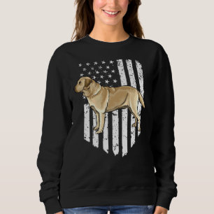 Black White American Flag Labrador Retriever 4th O Sweatshirt