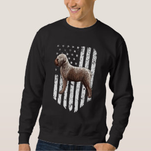 Black White American Flag Lagotti Romagnoli 4th Of Sweatshirt