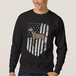 Black White American Flag Pointer 4th Of July Usa Sweatshirt
