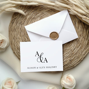 Black & White Ampersand Modern Thank You Card