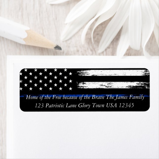 Black, White and Blue Stars and Stripes Flag  (Insitu)