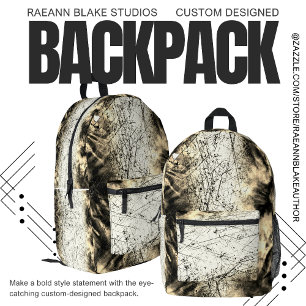 Black, White and Brown Custom Backpack