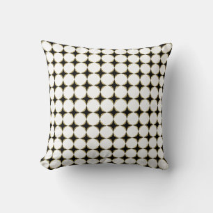 Black, White and Gold Geometric Pillow