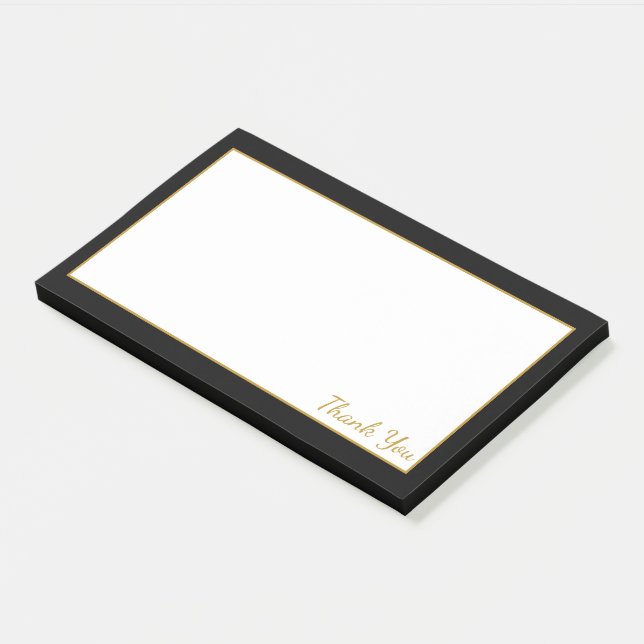 Black White And Gold Post-it Notes (Angled)
