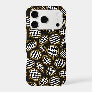 Black White and Gold Pumpkin Pattern