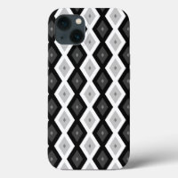 Black, white and gray diamond pattern Case-Mate iP
