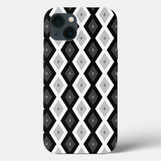 Black, white and gray diamond pattern Case-Mate iP iPhone 13 Case
