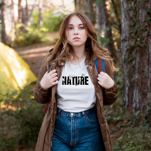 Black White and Green Nature T-Shirt