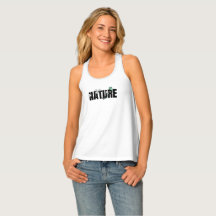 Black White and Green Nature Tank Top