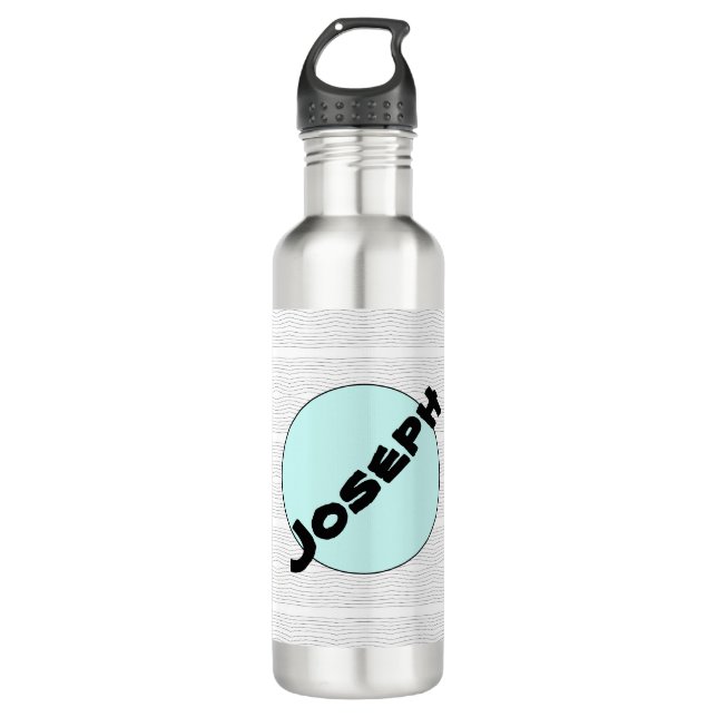 Black white and grey 710 ml water bottle (Front)