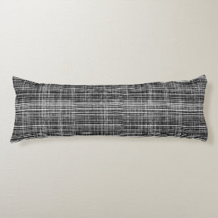 Black, White, and Grey Check 2 Pattern Body Cushion