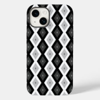 Black, white and grey diamond pattern