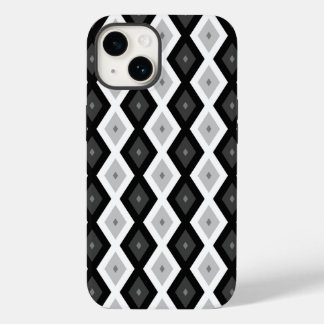 Black, white and grey diamond pattern Case-Mate iPhone 14 case