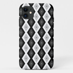 Black, white and grey diamond pattern Case-Mate iPhone case