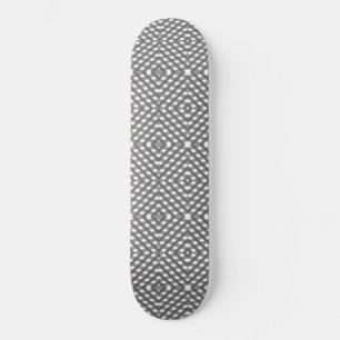 Black, white and grey diamond skateboard
