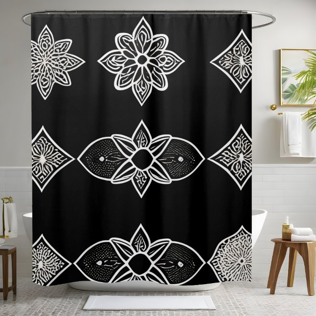 Black White and Grey Shower Curtain (Creator Uploaded)