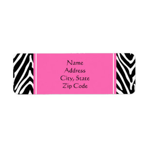 Black, White and Hot Pink Zebra Print