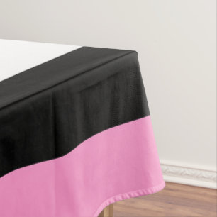 Black, White and Pink Stripes  Tablecloth